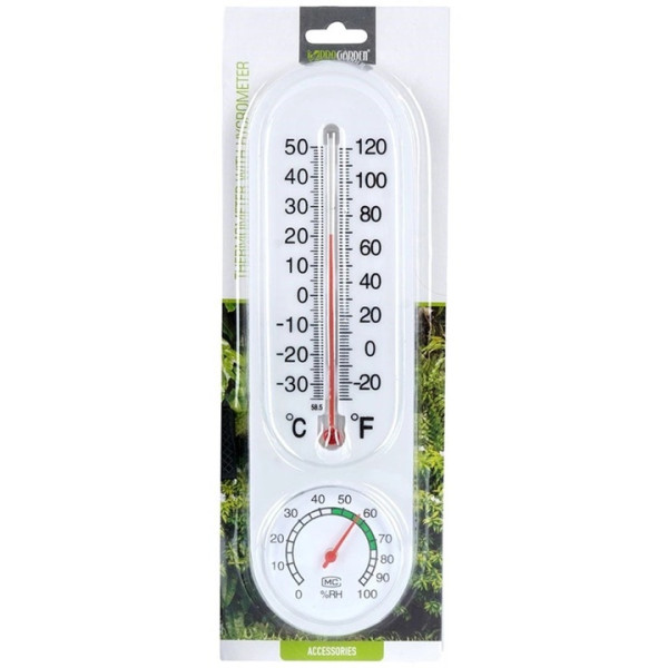 Termometr z higrometrem biały 22 cm - 569593 Orion
